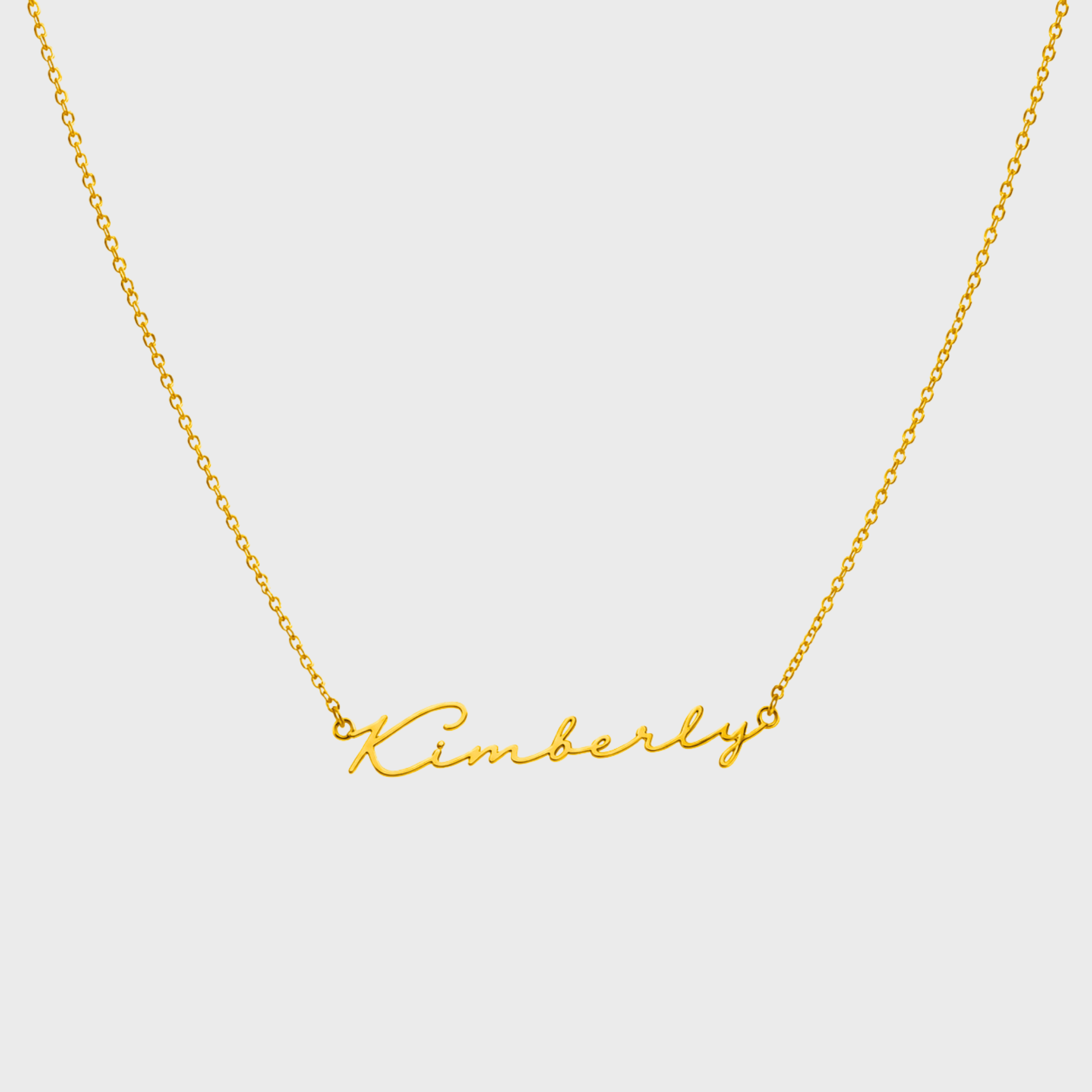 Personalized name choker necklace with custom nameplate pendant in stainless steel, 14K gold plated and silver plated